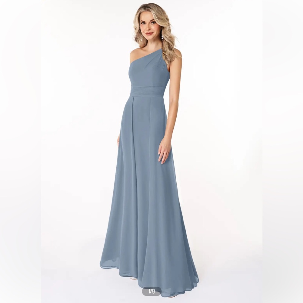 Azazie Dallas Dusty Blue